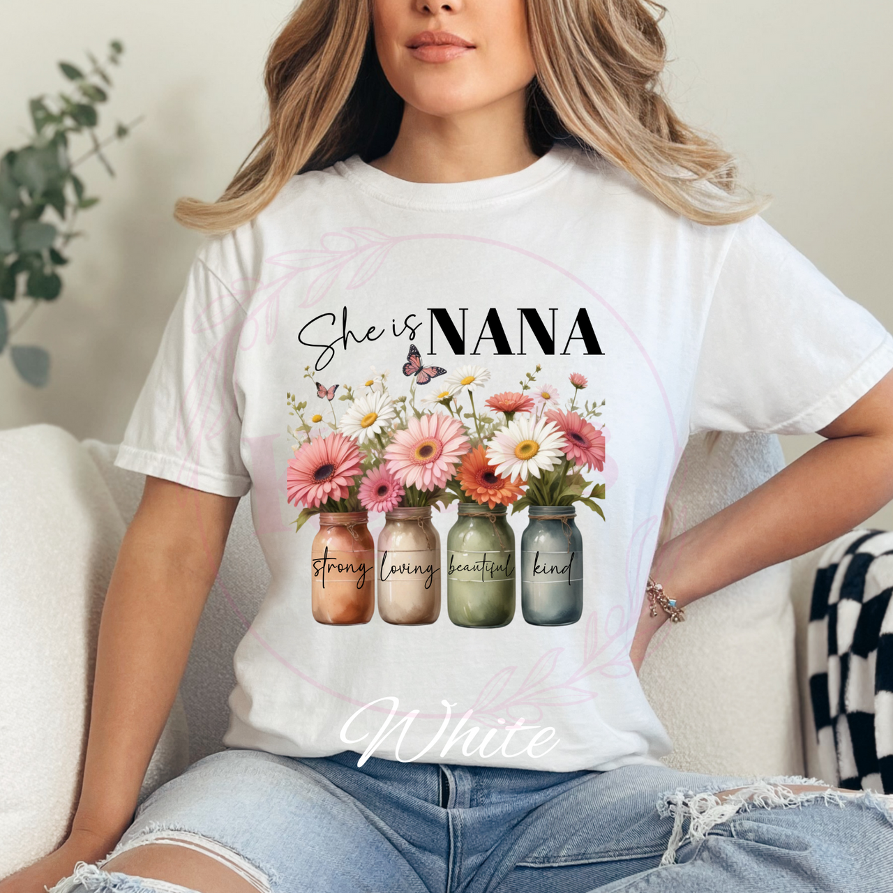 She Is Nana Comfort Colors T-Shirt