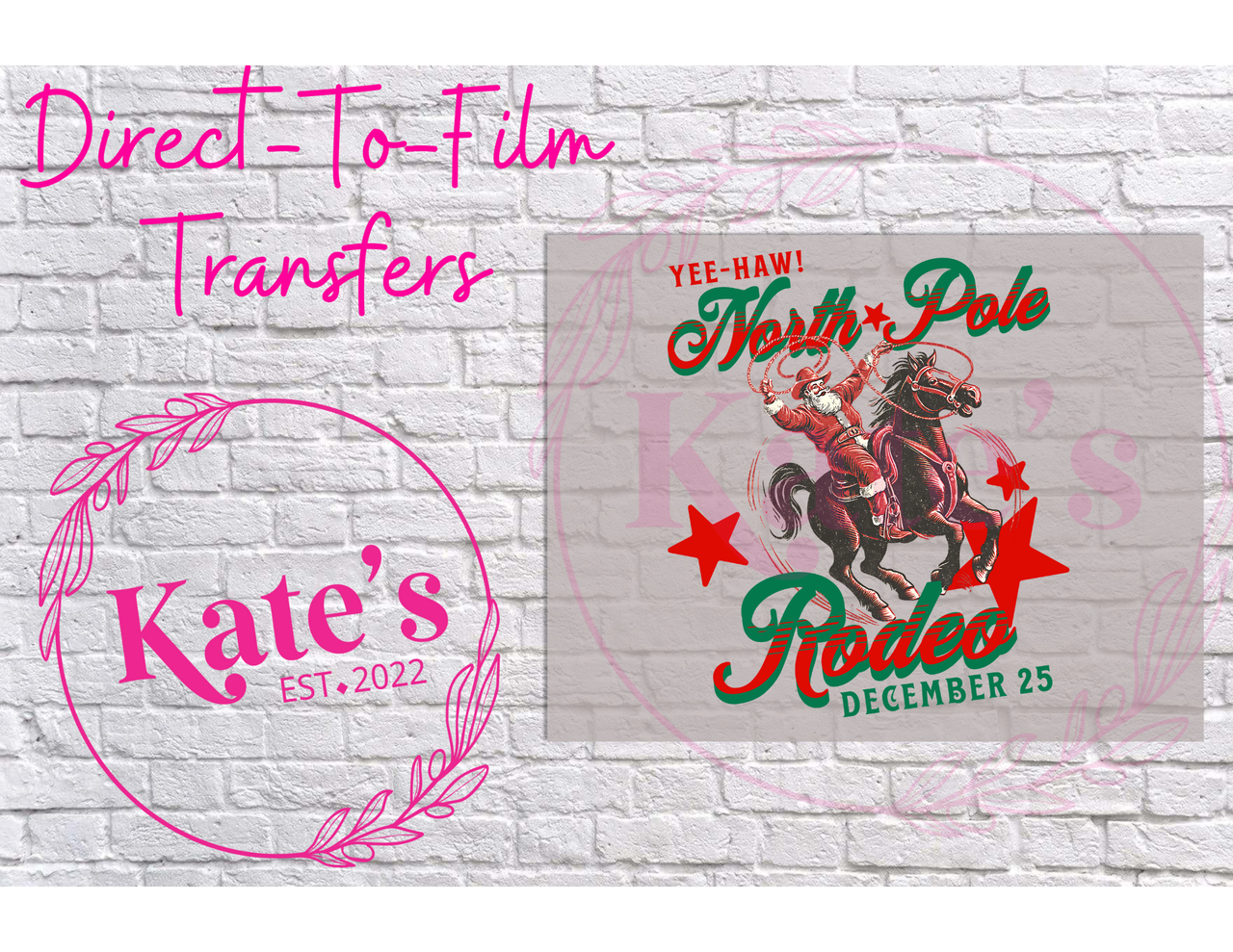 Yee Haw North Pole Direct-To-Film Transfer