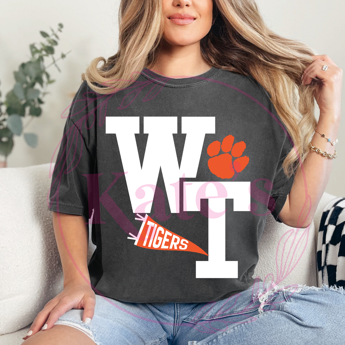 Football Varsity Custom Mascot Adult T-Shirts