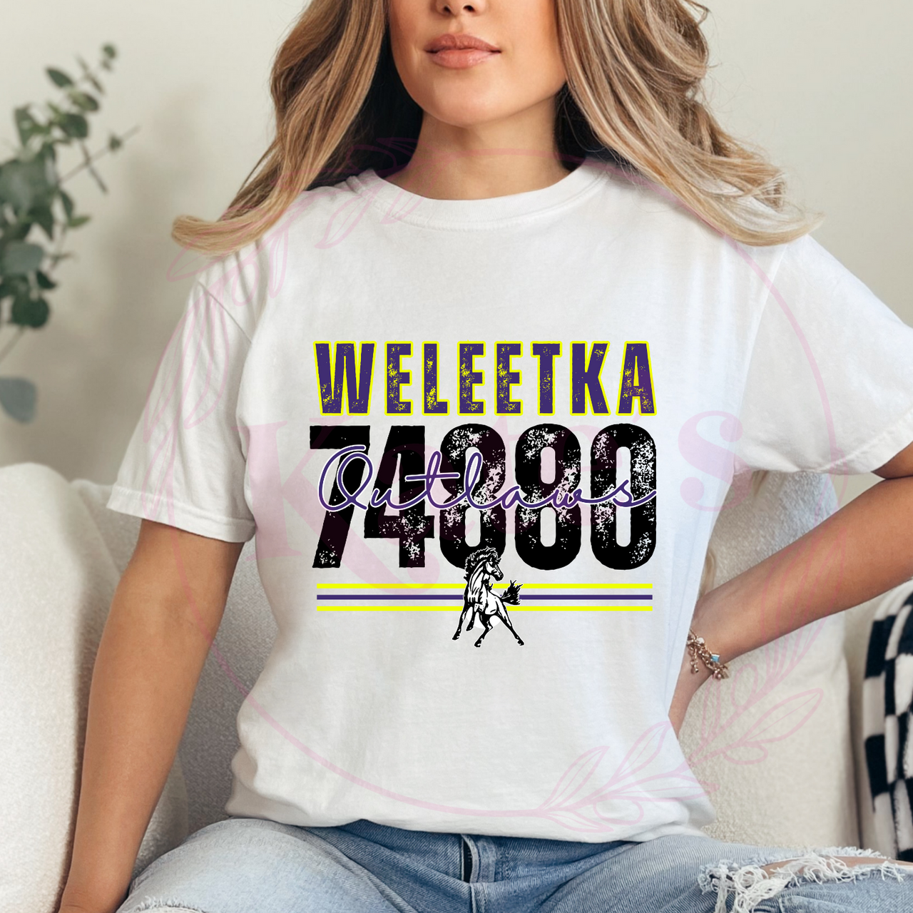 Weleetka Zip Code School Spirit Shirt