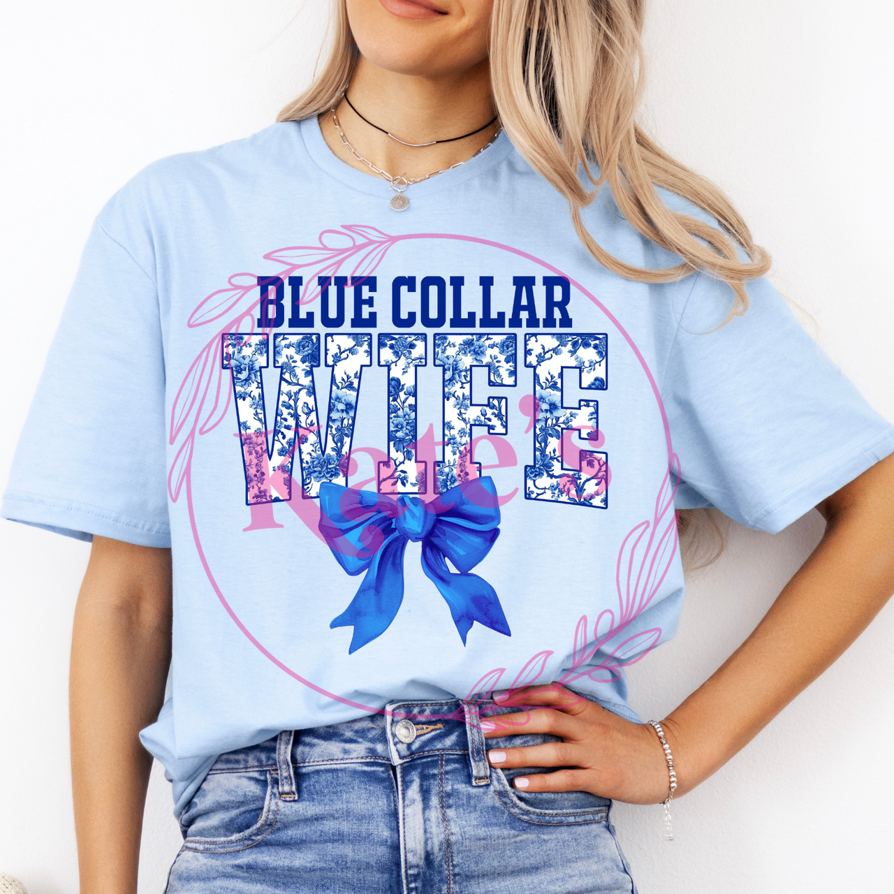 Blue Collar Wife Bow Shirts