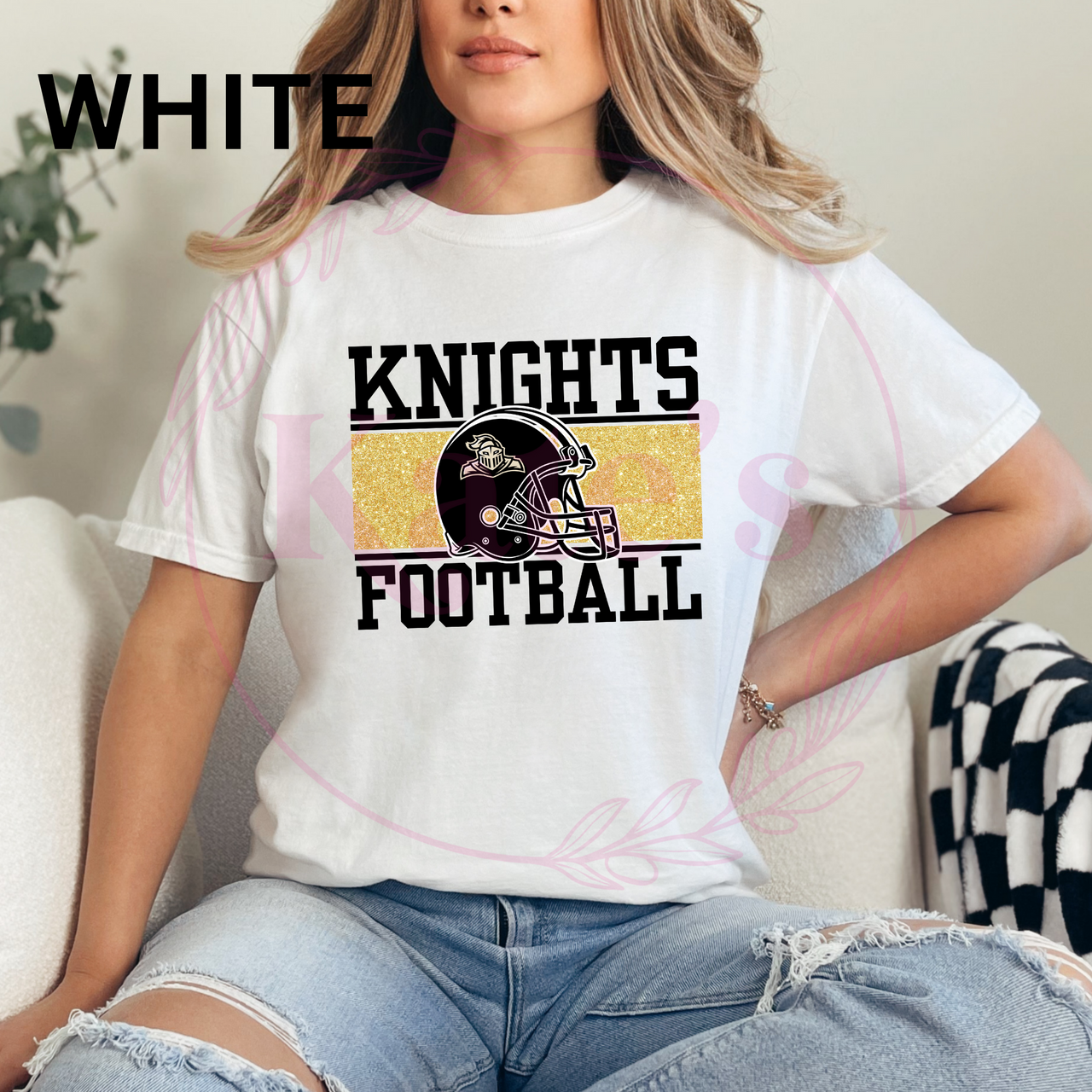 Mascot Football Faux Glitter Shirts
