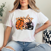 Orange Game Day Football & Helmet Shirt
