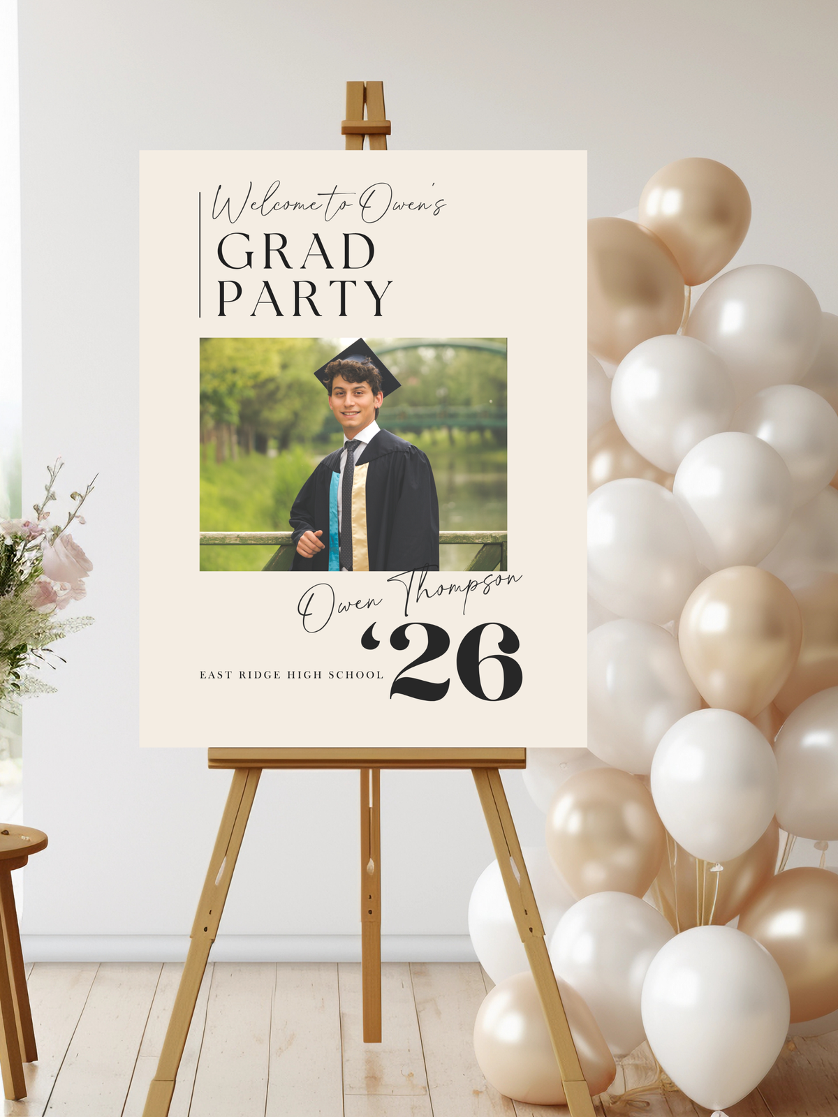 Welcome To Custom Grad Party 18x24 inch graduation party sign