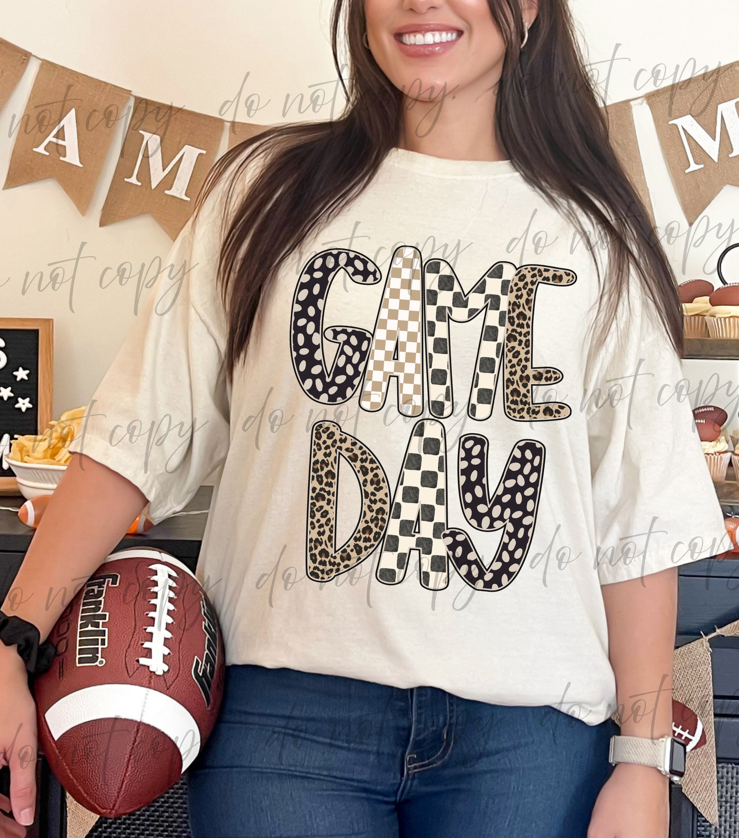 Checkered Game Day - 9 Color Direct-To-Film Transfer