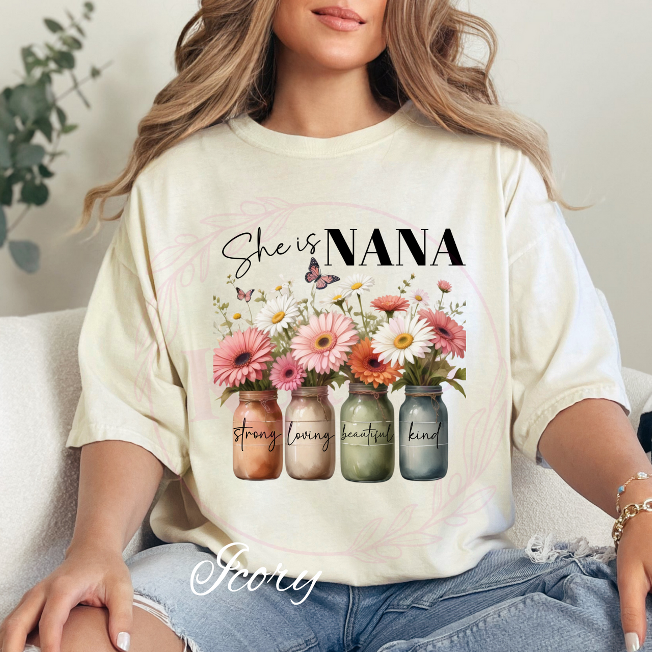 She Is Nana Comfort Colors T-Shirt