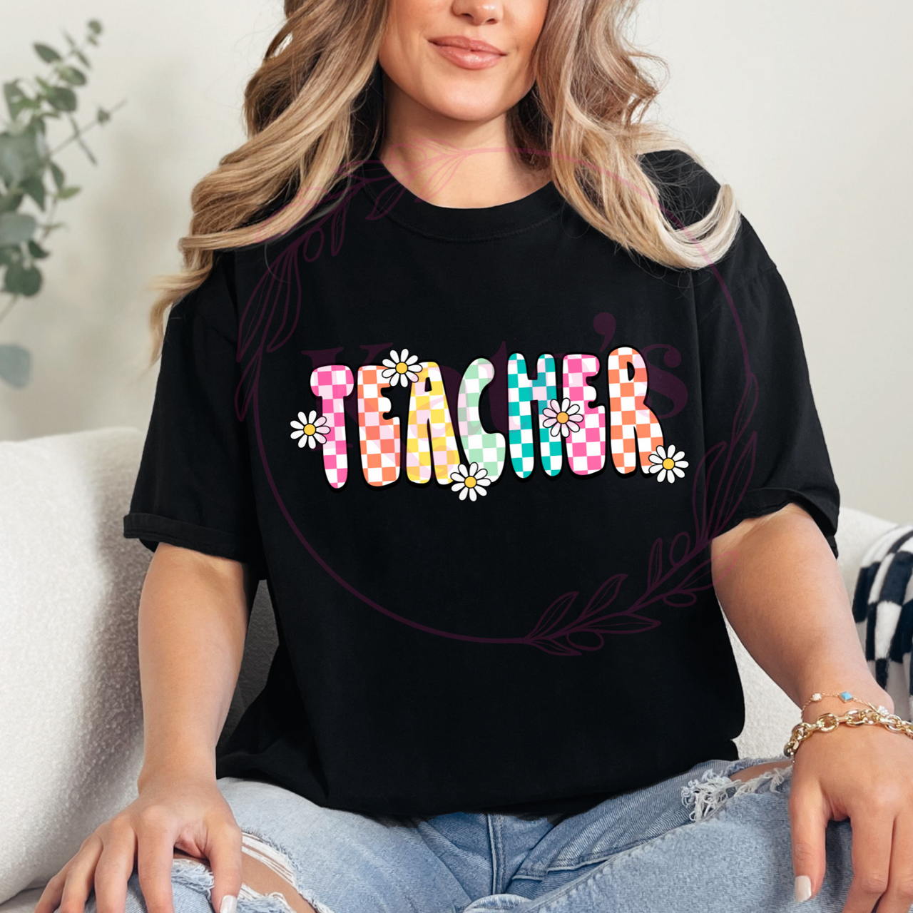 Daisy Retro Teacher T-Shirt