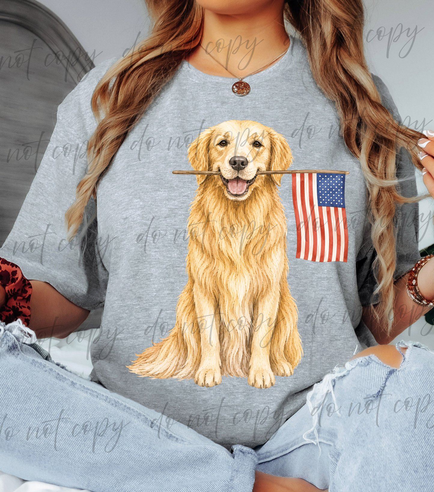 Golden Retriever - 9 Color Direct-To-Film Transfer