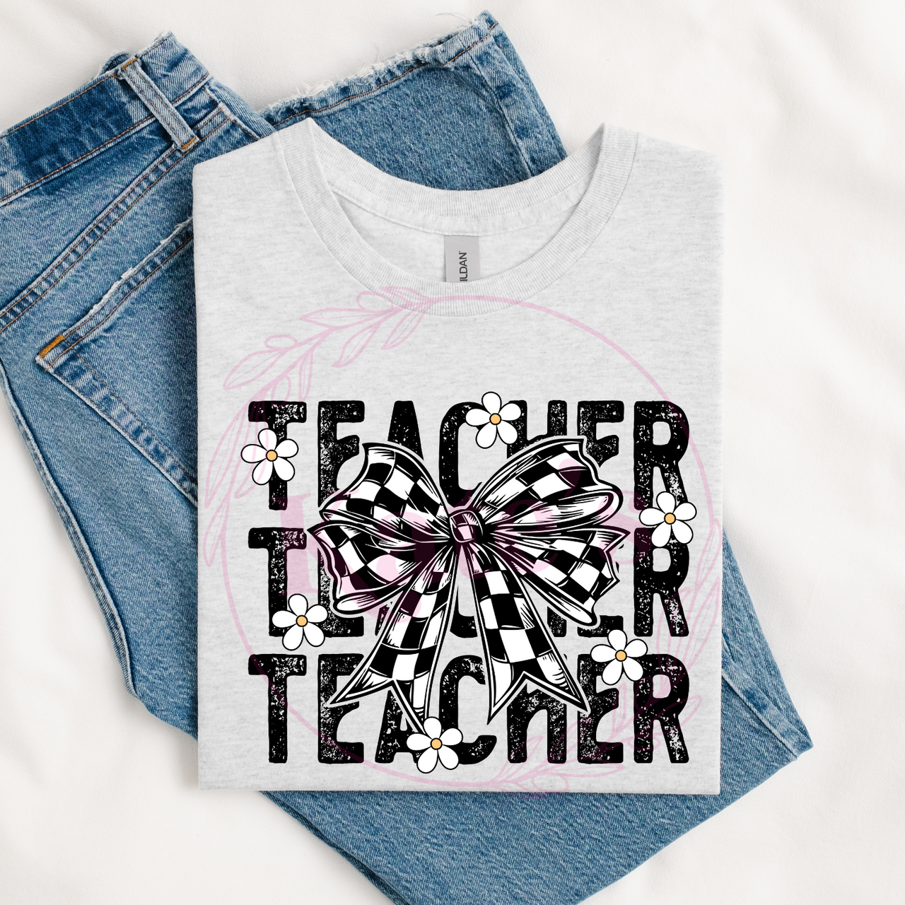 Checkered Teacher T-Shirt
