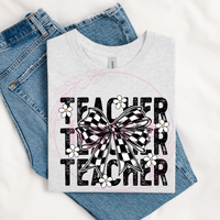 Checkered Teacher T-Shirt