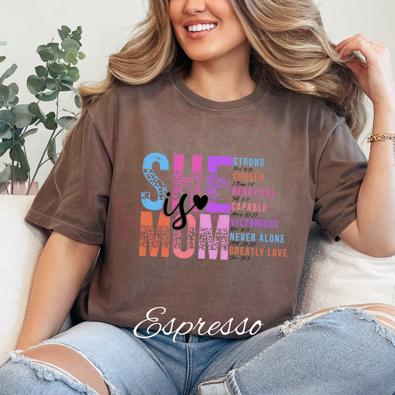 She Is Mom Comfort Colors T-Shirt
