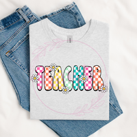 Daisy Retro Teacher T-Shirt