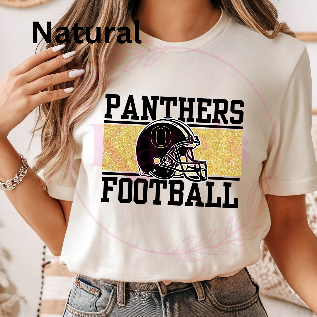 Mascot Football Faux Glitter Shirts