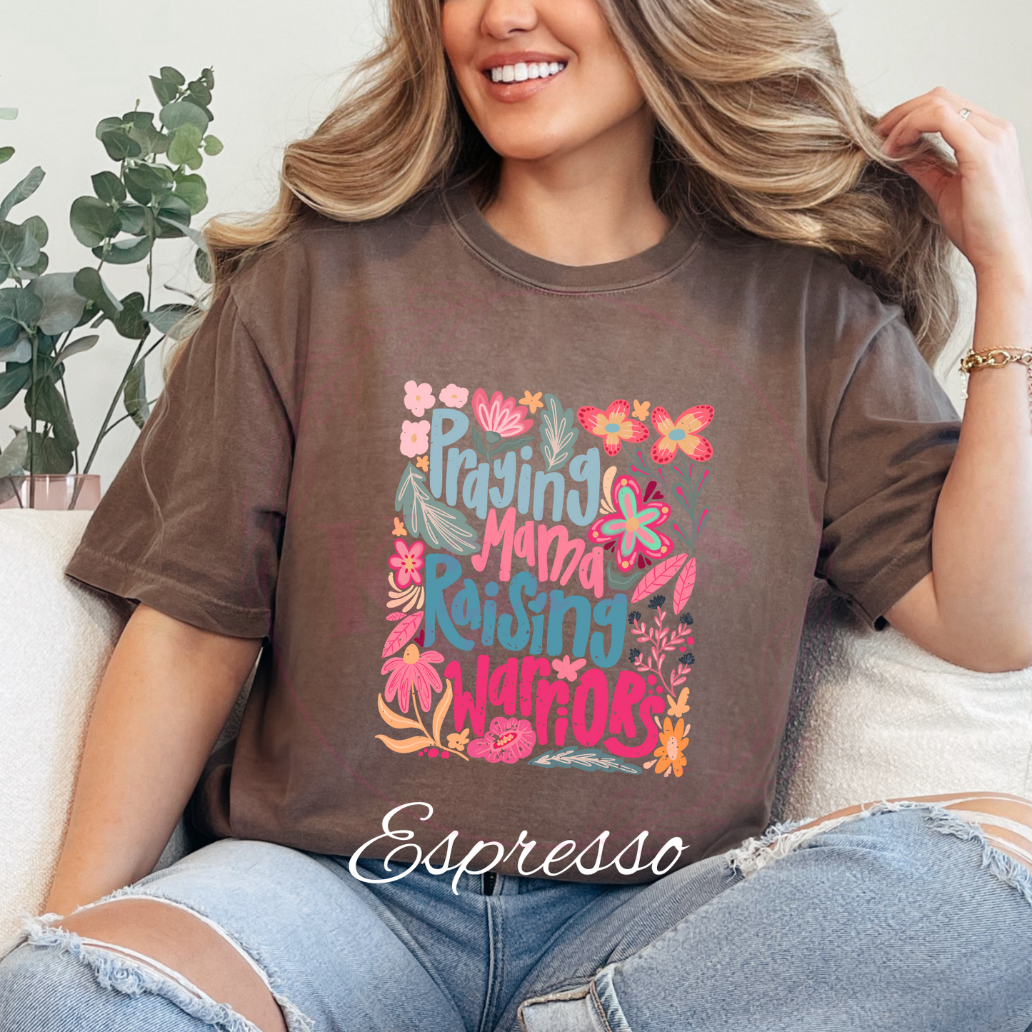 Praying Mama Raising Warriors Comfort Colors T-Shirt