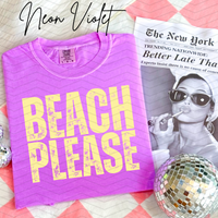 Beach Please Comfort Colors Tee
