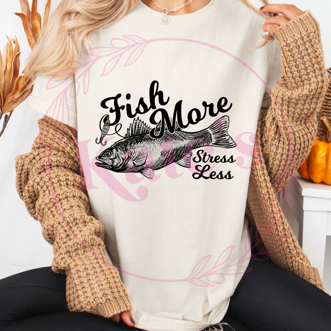 Fish More Stress Less T-Shirt