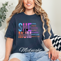 She Is Mom Comfort Colors T-Shirt