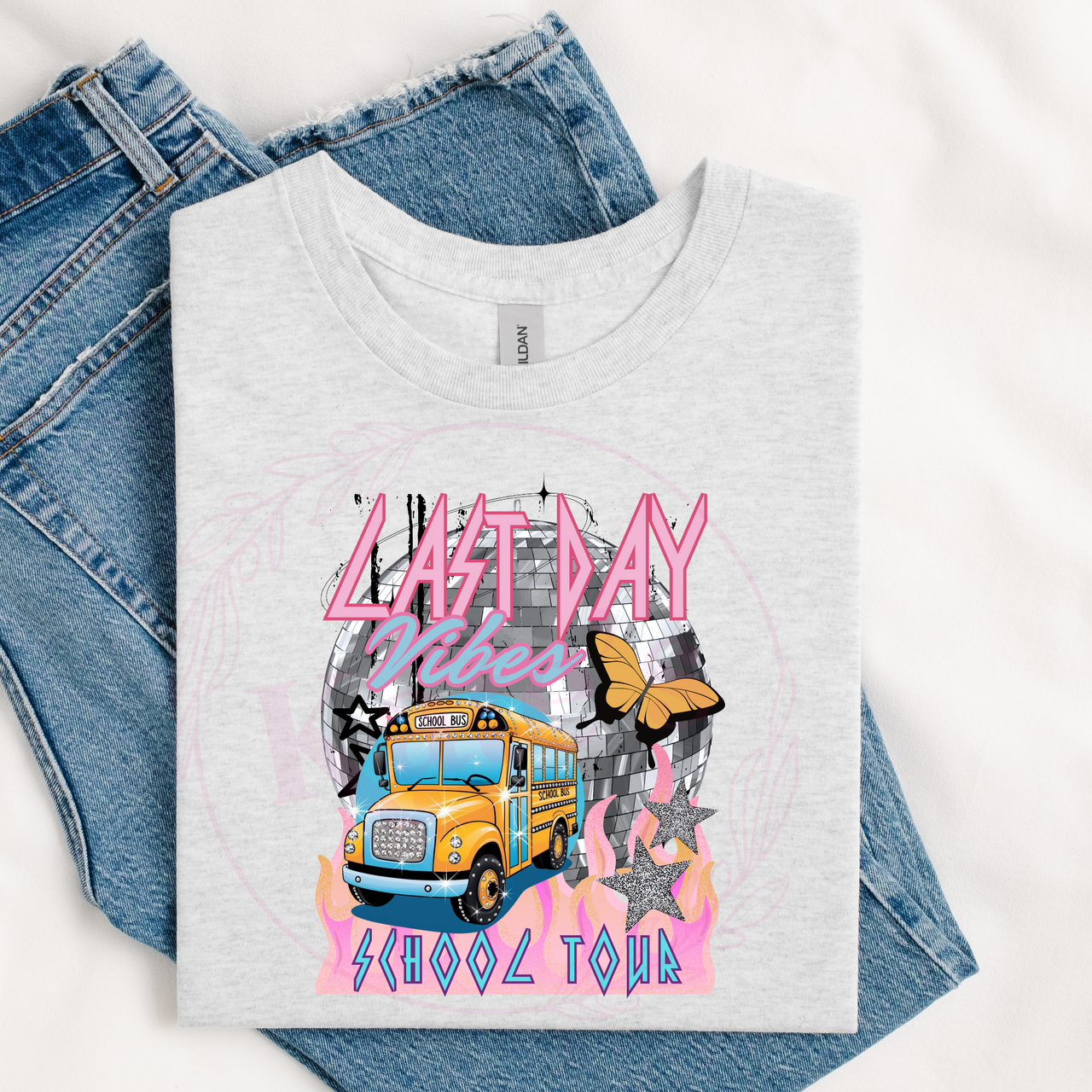 Last Day Vibes School Tour Pink T-Shirt