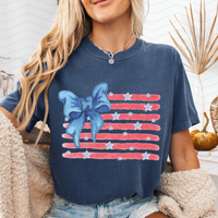 American Flag Bow Direct-To-Film Transfer