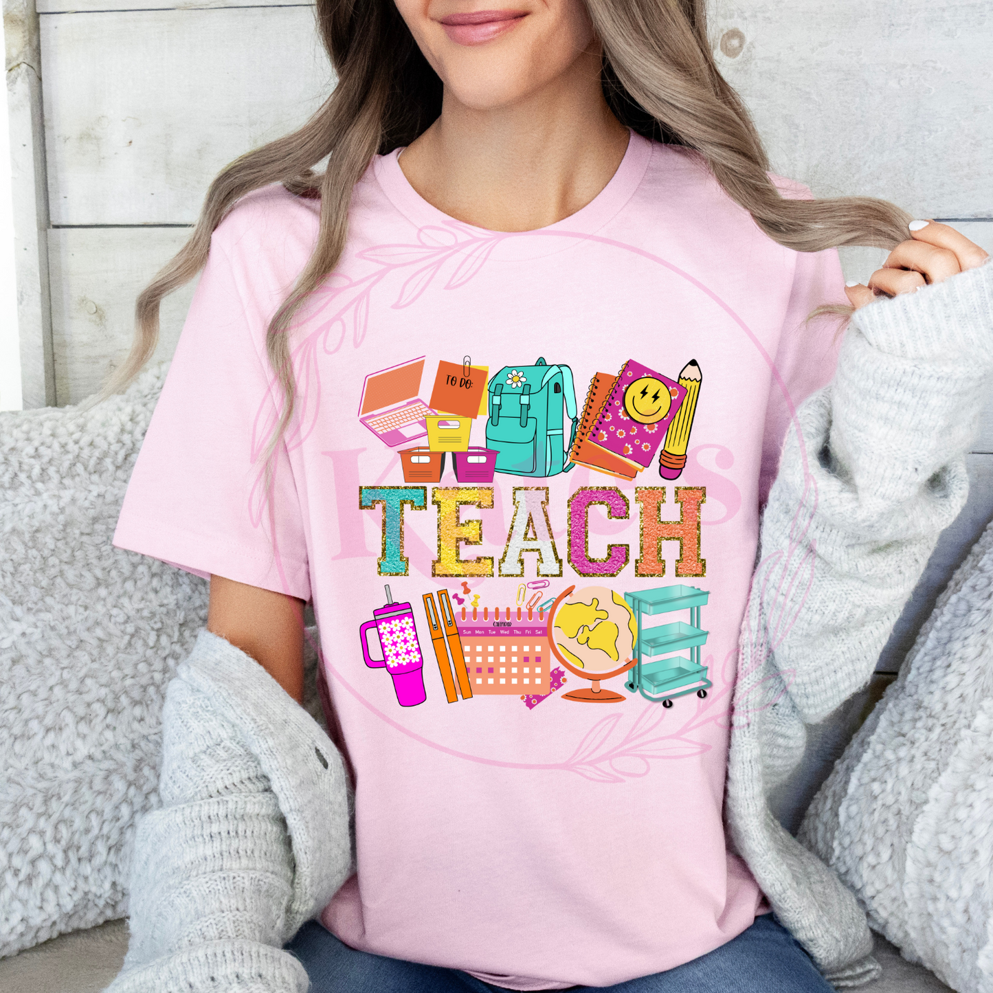 Chenille Teach T-Shirt