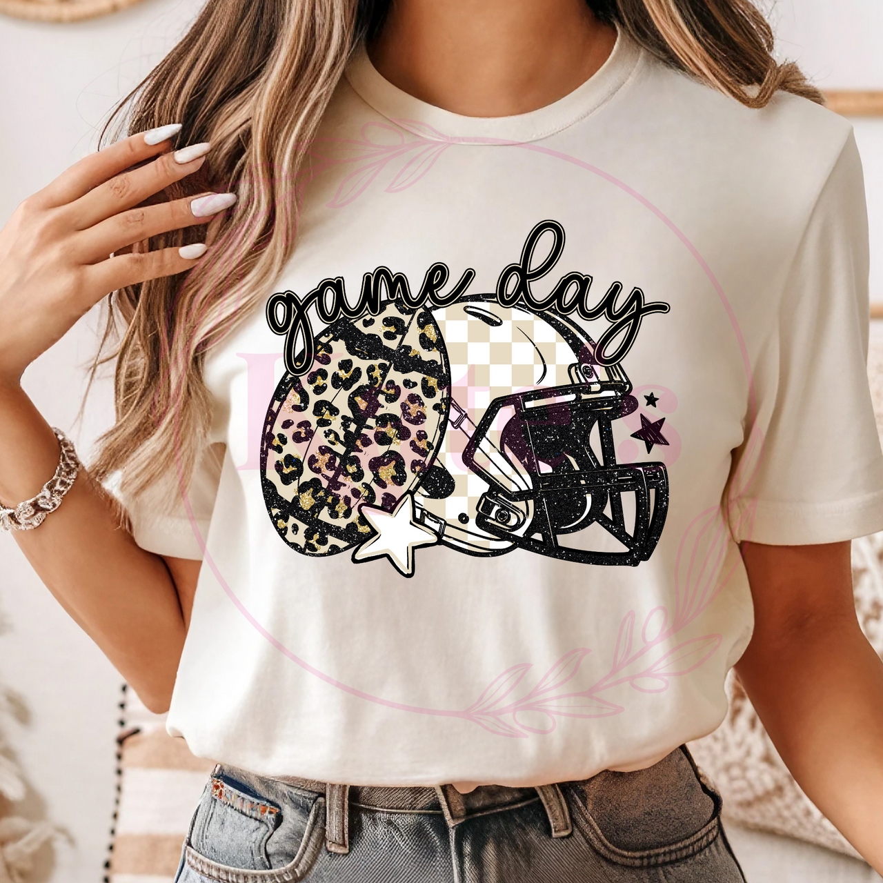 Gold Game Day Football & Helmet Shirt