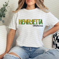Henryetta Oklahoma Radar Map Comfort Colors T-Shirt