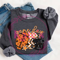 Orange Game Day Football & Helmet Shirt