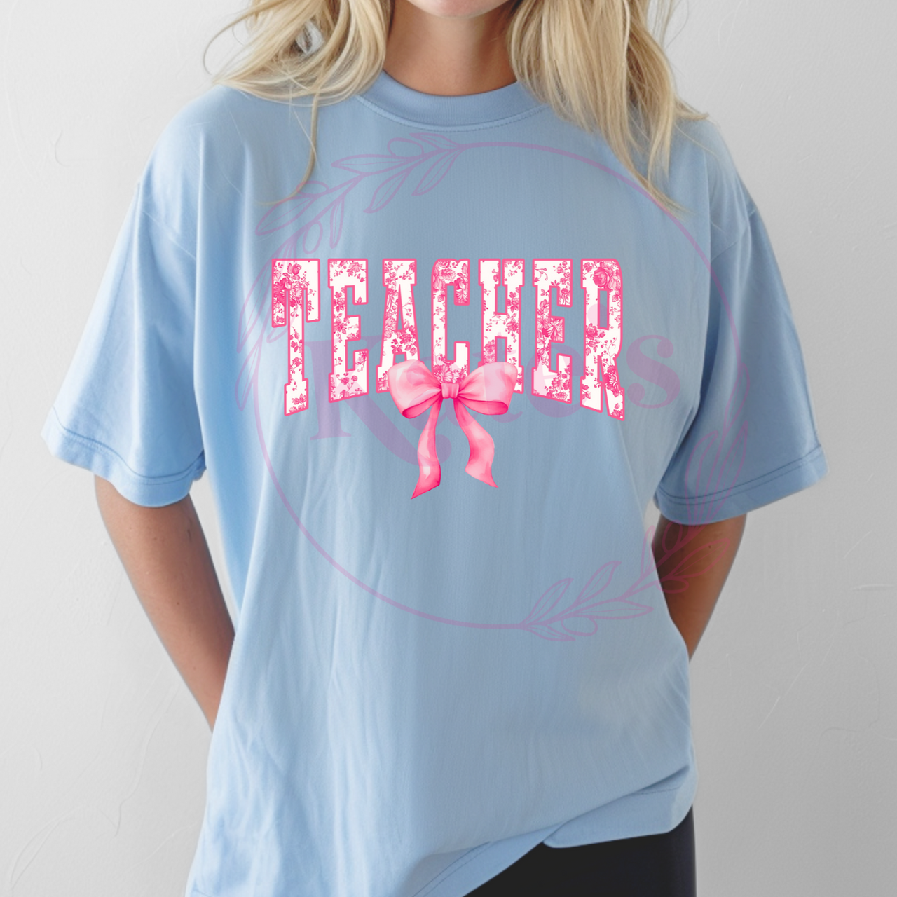 Coquette Pink Teacher T-Shirt