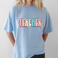 Daisy Retro Teacher T-Shirt