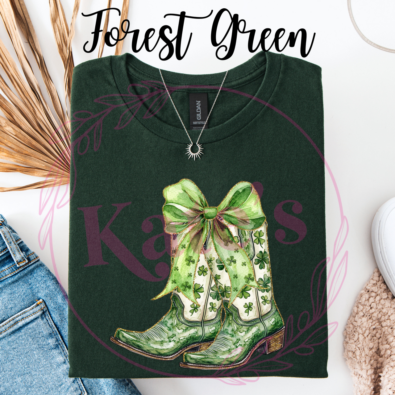 Shamrock Cowboy Boots T-Shirt