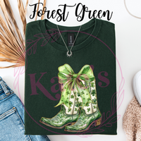 Shamrock Cowboy Boots T-Shirt