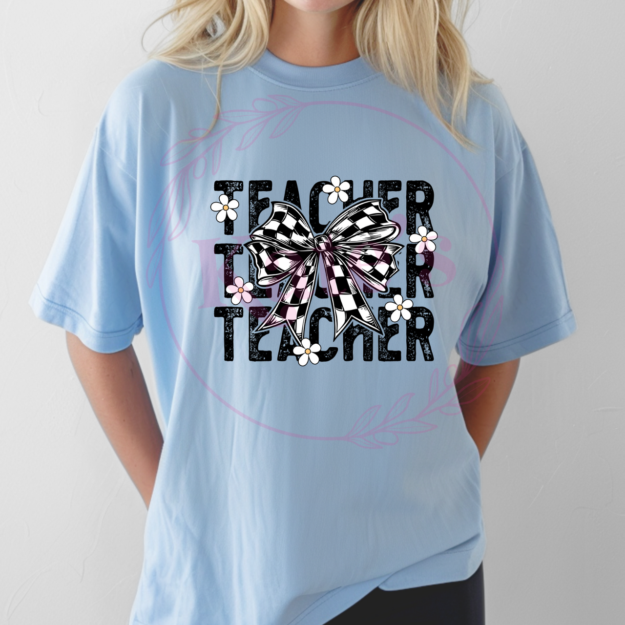 Checkered Teacher T-Shirt