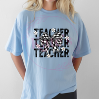 Checkered Teacher T-Shirt