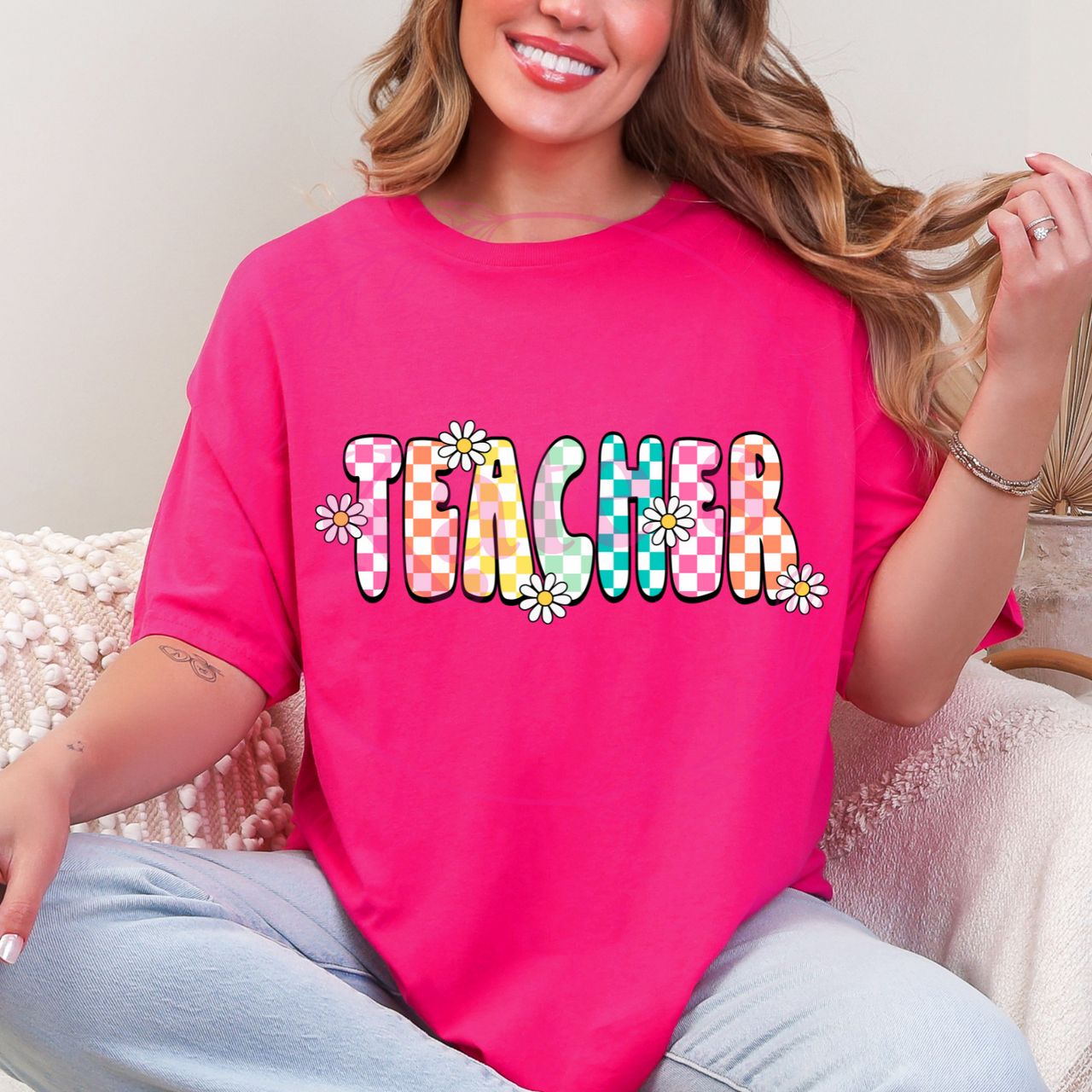 Daisy Retro Teacher T-Shirt