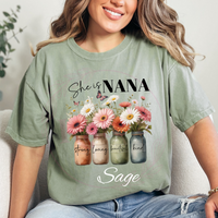 She Is Nana Comfort Colors T-Shirt