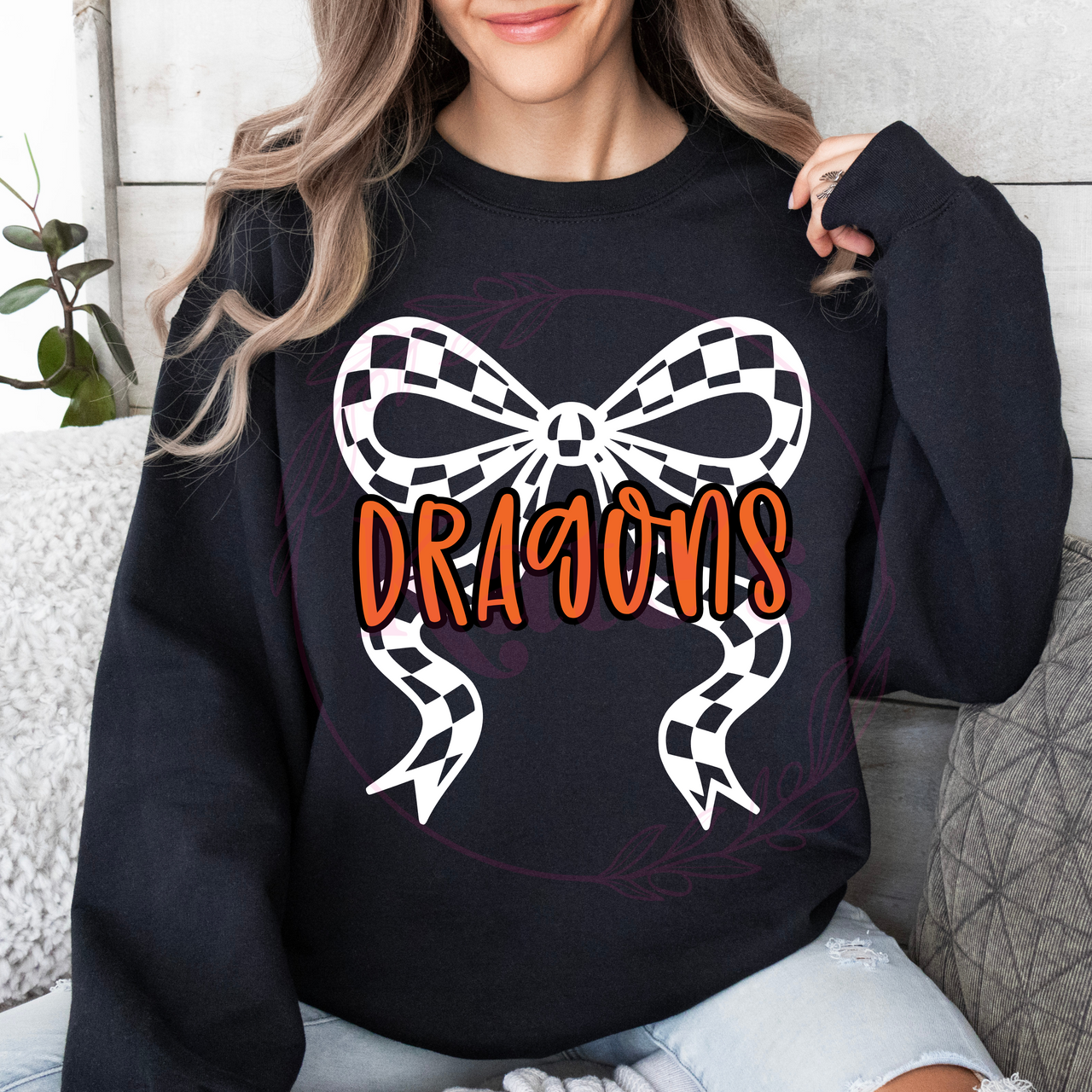Coquette Checkered Bow Mascot Shirts