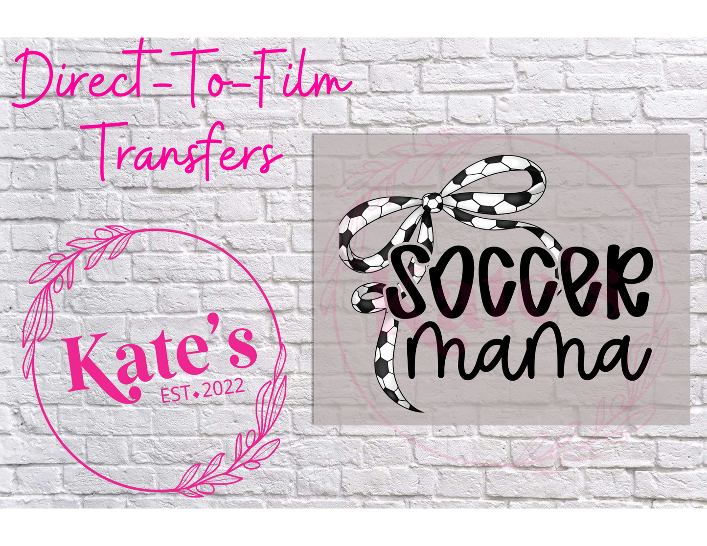 Soccer Mama Black - 9 Color Direct-To-Film Transfer