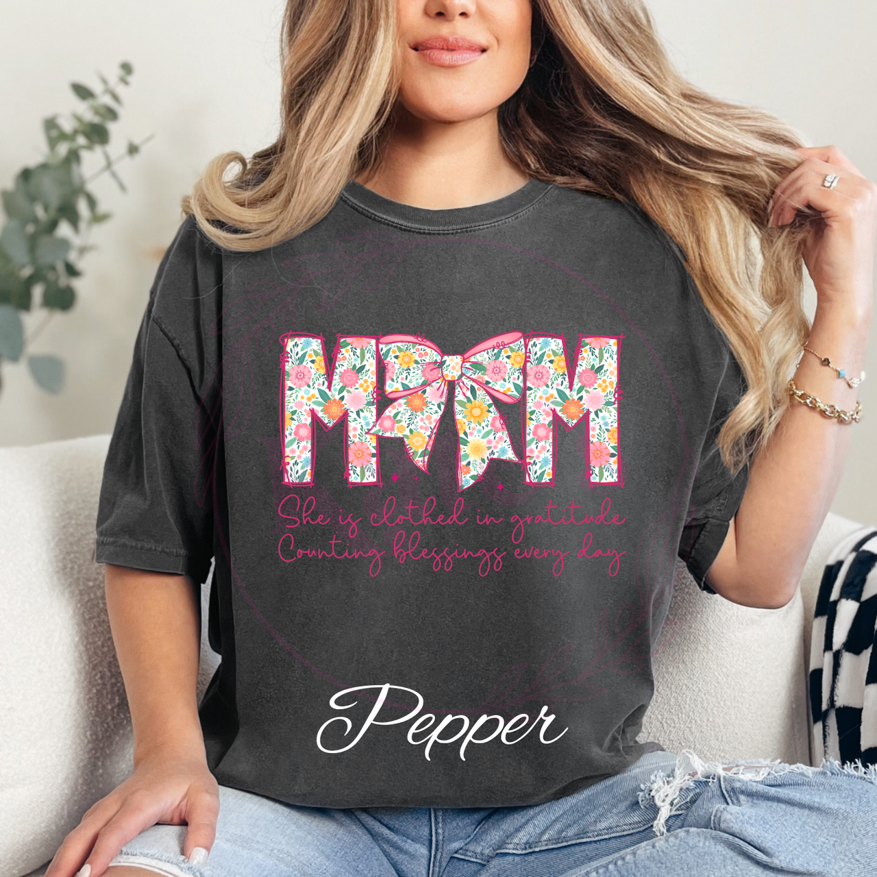 She Is Clothed In Gratitude Comfort Colors T-Shirt