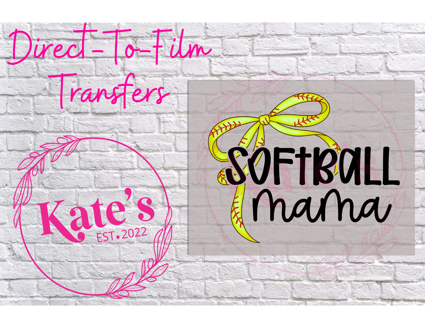 Softball Mama Black - 9 Color Direct-To-Film Transfer