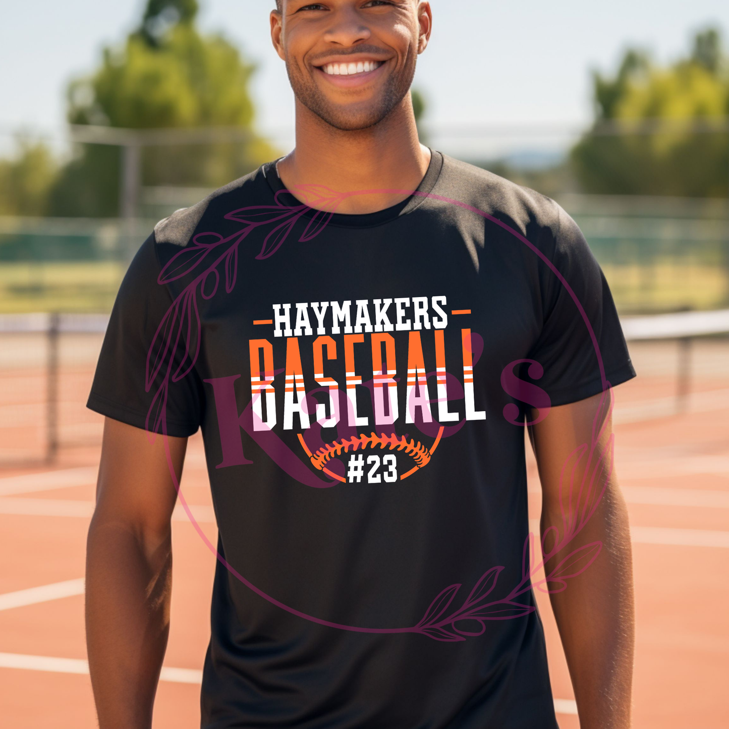 Haymakers Baseball Striped Dri Fit T-Shirt