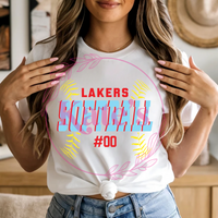 Lakers Custom Number Softball Shirts