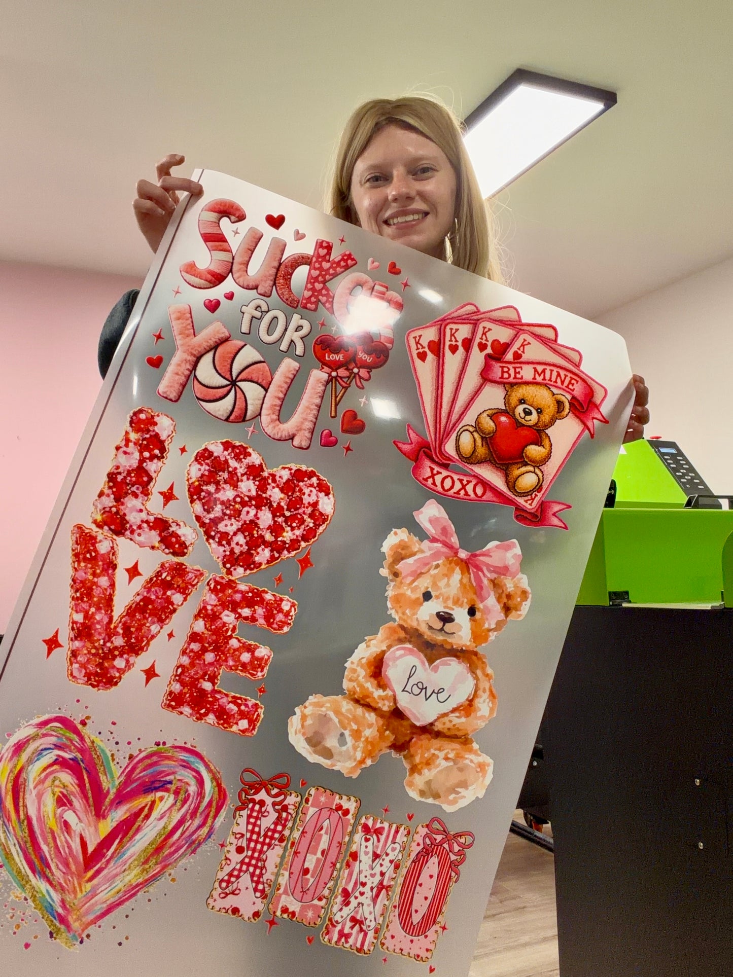 Valentine’s Day 22”x30” 9 Color PreMade DTF Gang Sheet