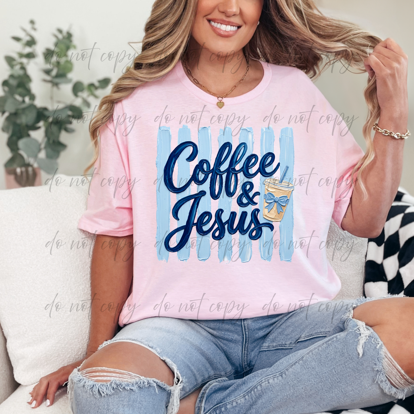 Coffee & Jesus - 9 Color Direct-To-Film Transfer