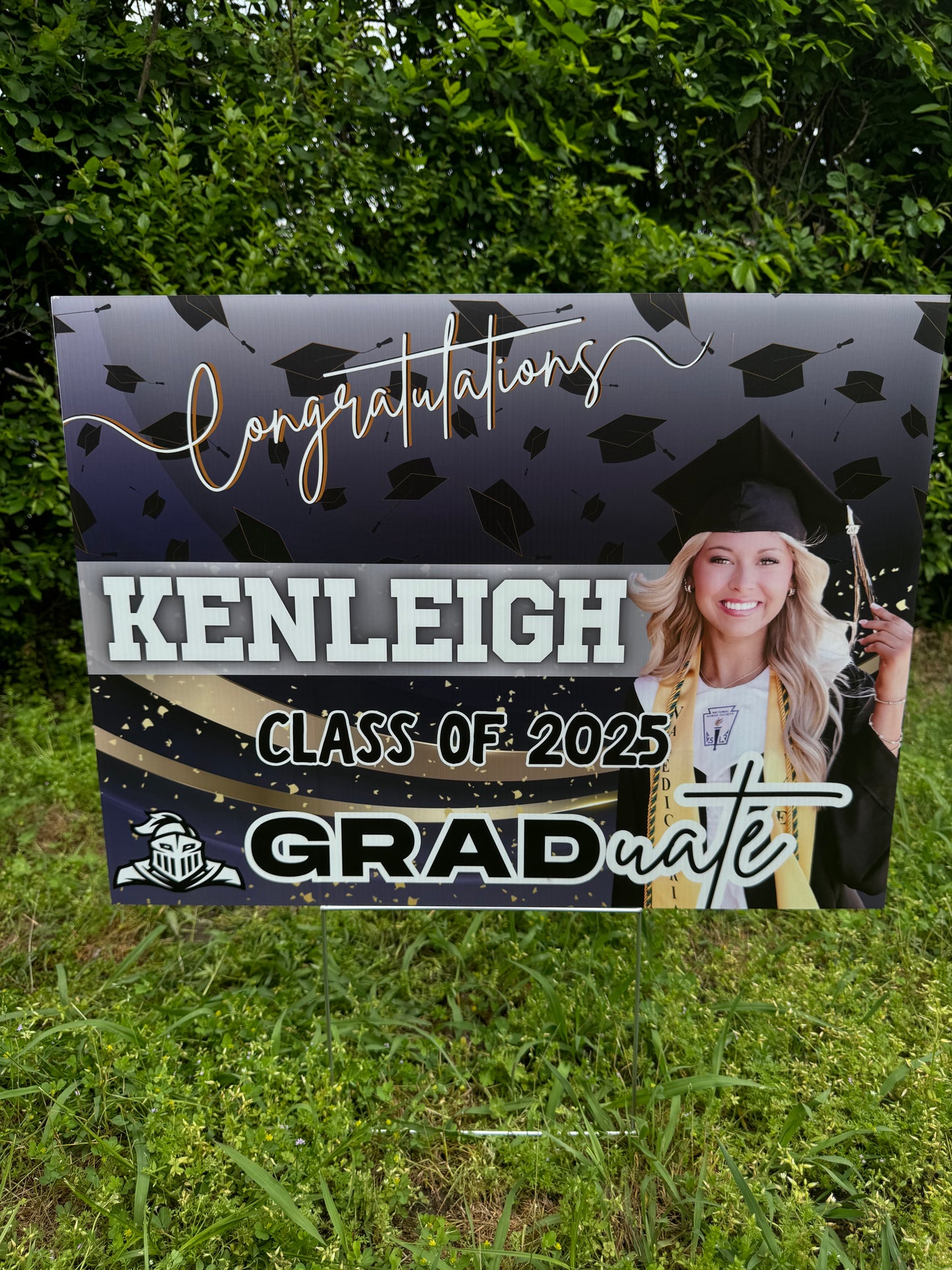 Stylish Graduate Design - Custom Graduation Yard Sign