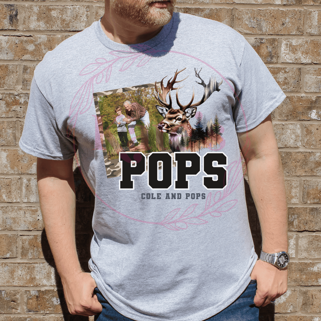 Custom Fathers Day Deer T-Shirt