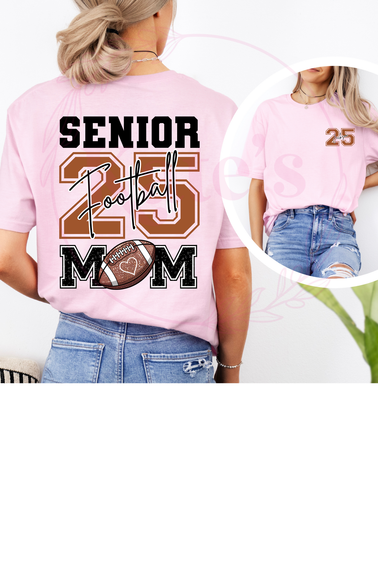 Custom Senior Football Mom Shirt
