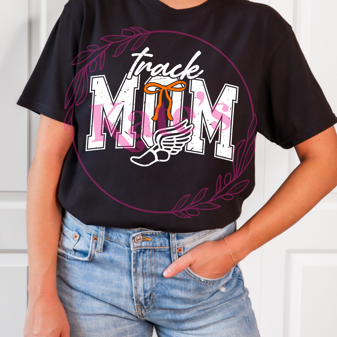 Track Mom Coquette Bow Shirt
