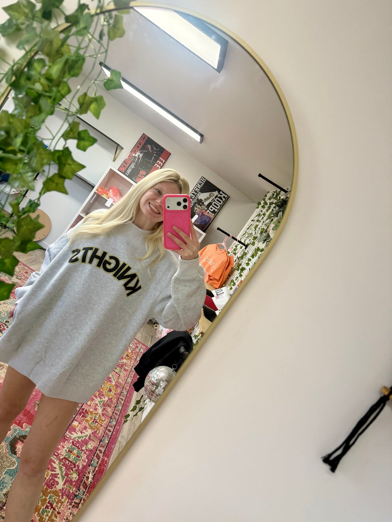 Oversized Turtleneck Mascot Sweatshirt