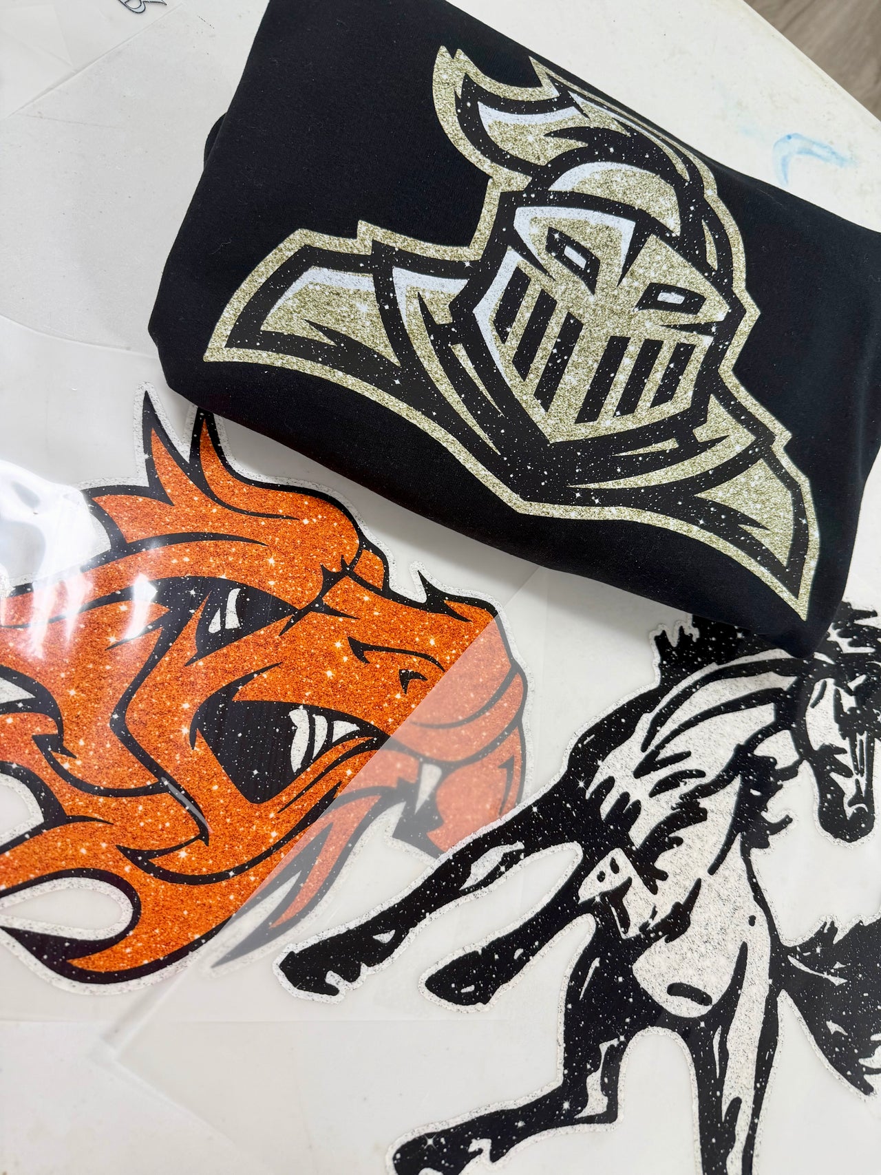 Faux Glitter Mascot Shirts