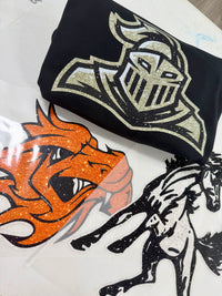 Faux Glitter Mascot Shirts